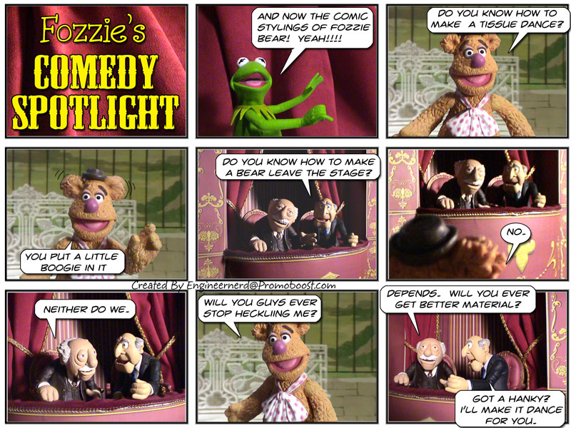Muppets, Muppet Comics, Action Figure Comics,  Fozzie, Statler, Waldorf