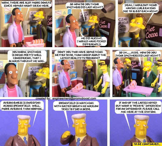 WOS, The Simpsons, World of Springfield, Toy Comics, Action Figures, Homer, Smithers, Average Schmoe.