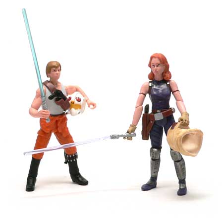 Star Wars, Star Wars Action Figures, Luke Skywalker, Jedi Knight, Mara Jade,Comic two Pack, Action Figure Review, Hasbro