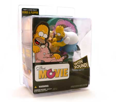 Simpons, Homer Simpson, Plopper, Simpsons Movie, Action Figure Review